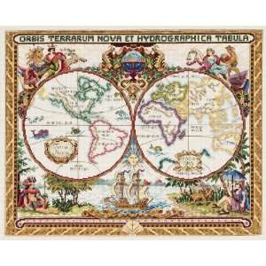   Stitch Kit, 15 Inch by 18 Inch, Olde World Map Arts, Crafts & Sewing