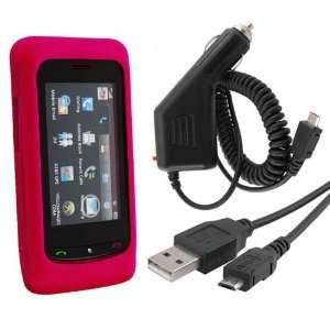   Skin Case + Car Charger + USB Data Cable Cell Phones & Accessories
