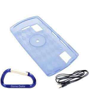 Premium Car Combo Pack Blue Silicone Skin Case Cover, 3.5mm to 3.5mm 