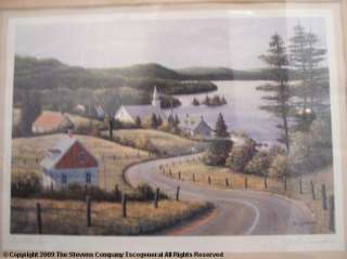 BILL SAUNDERS BY THE LAKE FRAMED LITHOGRAPH PICTURE  