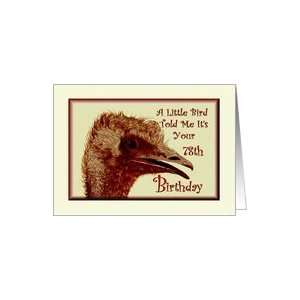  Birthday / 78th / Ostrich /Humorous Card Toys & Games