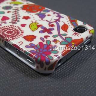 New Flower Vine Birds Floral Hard Case Cover Skin For Apple iPhone 4 