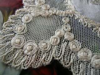   SILK EMBROIDERED NET LACE CONFIRMATION Handkerchief  German^i^  