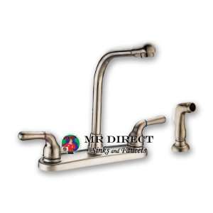    Brushed Nickel Kitchen Faucet with Side Spray