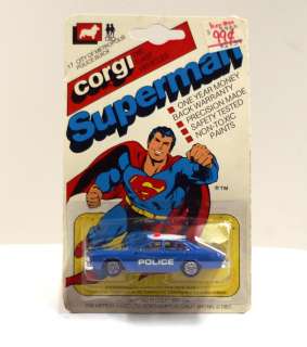 CORGI JUNIOR TOYS SUPERMAN LOT OF 3 SUPERMAN VAN POLICE BUICK AND 