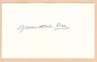 Original JAMES EARL RAY Signed Index Card MLK Jr  