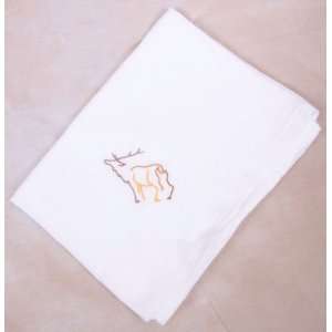  Elk Outline Flour Sack Dish Towel 