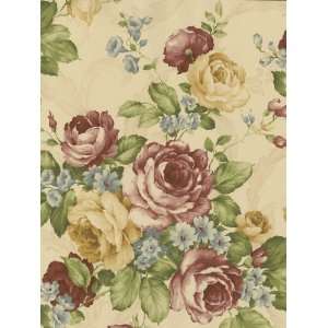  Traditional Roses Putty Wallpaper in Chateau 2