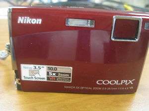 Nikon COOLPIX S60 10.0 MP Digital Camera   Red 718122090761  