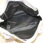 CHANEL Leather MODERN CHAIN Tote Bag Purse White CC  