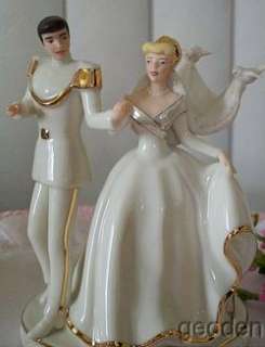 Lenox Disney Bride Groom Cinderella Prince Cake Topper  