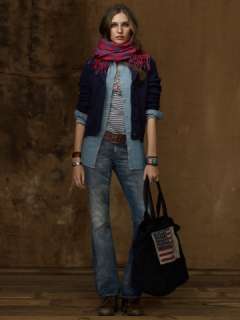 Skinny Cotton Shawl Cardigan   Denim & Supply Cardigans   RalphLauren 