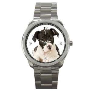  American Staffordshire Puppy Dog Sport Metal Watch EE0015 