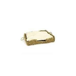  Seagrass And Burlap Square Bed Natural 16.5 X 12 X 4.5 
