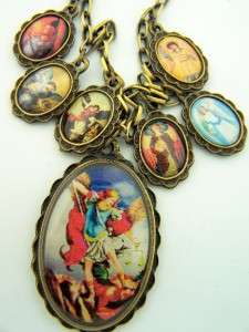 Saint St Michael Womens Lady Protect Necklace Pendant Jewelry Charm 