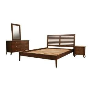  Carter Brown Queen 4 Piece Modern Bedroom Set Furniture & Decor