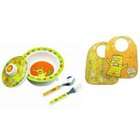 Sugarbooger Covered Bowl, Silverware, and 2 Bibs Set Hungry Monsters