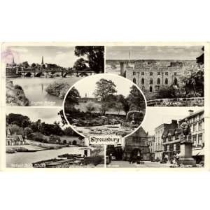   1950s Vintage Postcard Views of Shrewsbury England UK 
