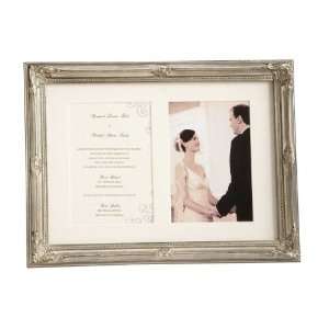  Silver Wedding 5x7 and Invitation Picture Frame (pack of 2 