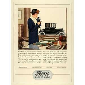  1924 Ad Ford Tudor Fordor Sedan Coupe Cars Woman Office 