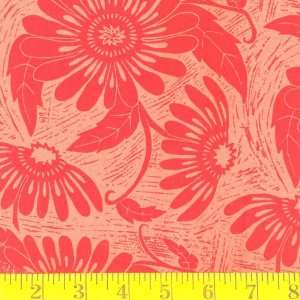  45 Wide Woodwinds Floral Red Fabric By The Yard Arts 