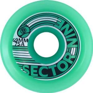  Sector 9 Slalom 75a 69mm Seafoam Green Skateboard Wheels 