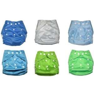   All Reusable Pocket CLOTH DIAPER + 6 microfiber inserts for Boy Baby