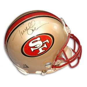 Terrell Owens Autographed Pro Line Helmet  Details San Francisco 