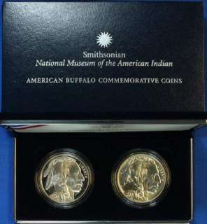   Buffalo Commemorative Proof & Uncirculated Silver Dollar Coin set
