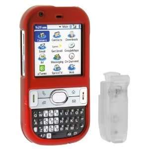 Palm Treo Centro 690 Smartphone Accessory Bundle   Soild Red Snap On 