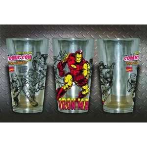  TOON TUMBLERS IRON MAN NYCC STYLE CLEAR PINT GLASS 