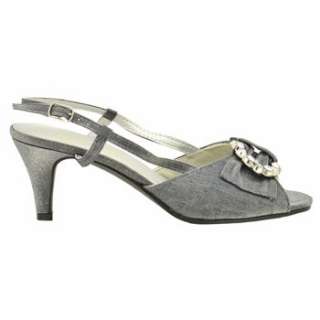 Womens Annie Tranquill Pewter Satin Shoes 