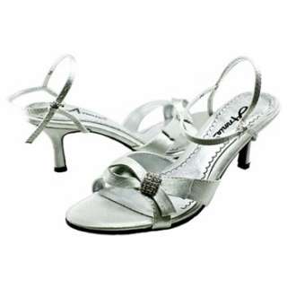 Womens Annie Engagement Silver Satin Shoes 