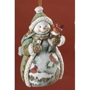  Natures Story Teller Snowman With Cardinal Christmas 