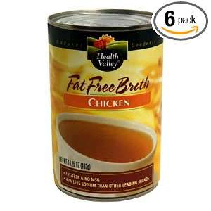 Health Valley Chicken Broth, 14.25 Ounce Cans (Pack of 6)  