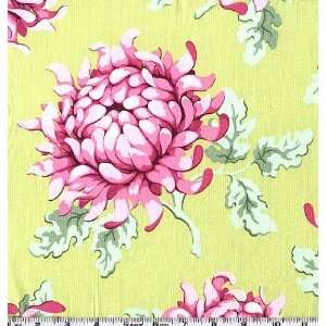  45 Wide Freshcut Pom Pom Mum Lime/Orchid Fabric By The 