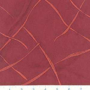  54 Wide Embroidered Microsuede Tempo Cinnabar Fabric By 