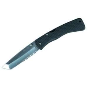  Steel Knives 29LTH Part Serrated Voyager Tanto Blade Lockback Knife 