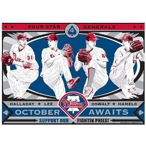 Philadelphia Phillies Four Star Generals Limited Edition Print on 
