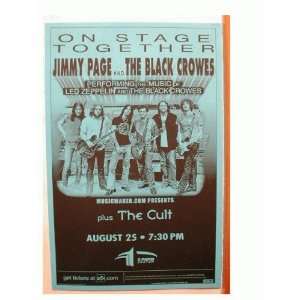  Jimmy Page The Black Crowes Denver 2000 Concert Poster 