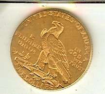 1910 $5 Indian Head Gold Half Eagle XF AGW L235 Bullion  
