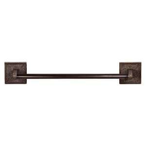  18 Copper Towel Bar with Square Backplate