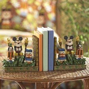  Disney Mickey Mouse Tiki Set Bookend Set Book Ends Goofy 