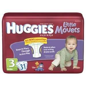 Huggies Supreme Diapers Little Movers Size 3   4 Pack