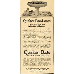  1917 Ad Quaker Oats Nutrition Queen Grain Food Pricing 