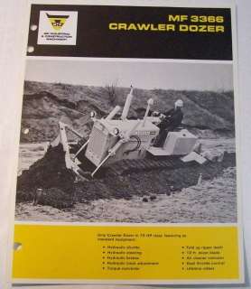 Massey Ferguson 1968 Crawler Dozer Sales Brochure  