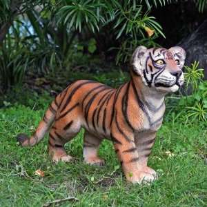  The Grand Scale Wildlife Animal Standing Tiger Cub Statue 