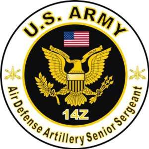 United States Army MOS 14Z Air Defense Artillery Senior Sergeant Decal 
