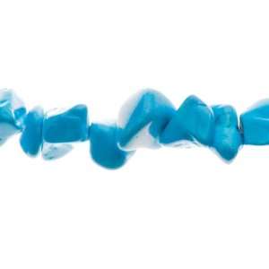  Turquoise Dyed Blue Magnesite Chip Beads 36 Inch Strand 