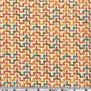  45 Wide Pact Abstract Maze Ivory Fabric By The Yard 